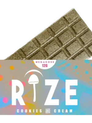 12g-Cookies-and-Cream-1.webp Rize | Cookies & Cream Mushroom Chocolate Bar | Megasdose 12g Bar
