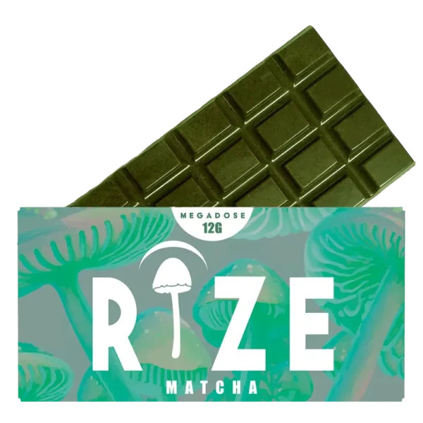 Rize | Matcha Mushroom Chocolate Bar | Megasdose 12g Bar