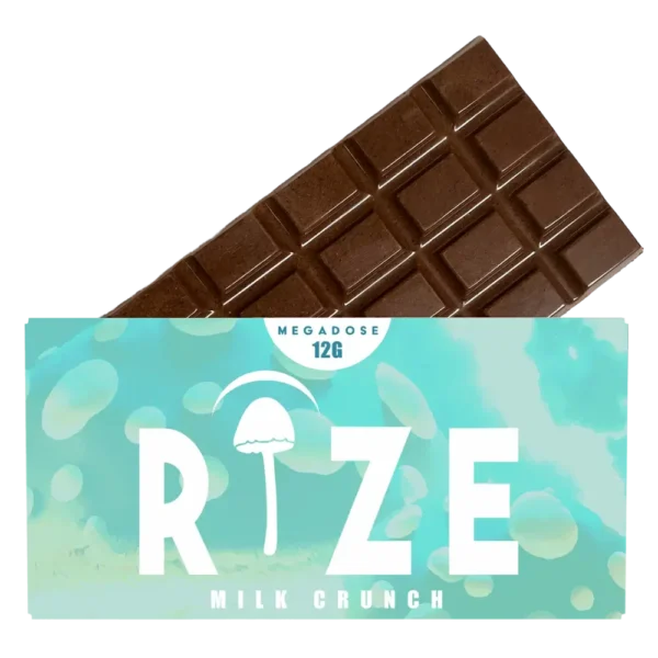 Rize | Milk Crunch Mushroom Chocolate Bar | Megasdose 12g Bar