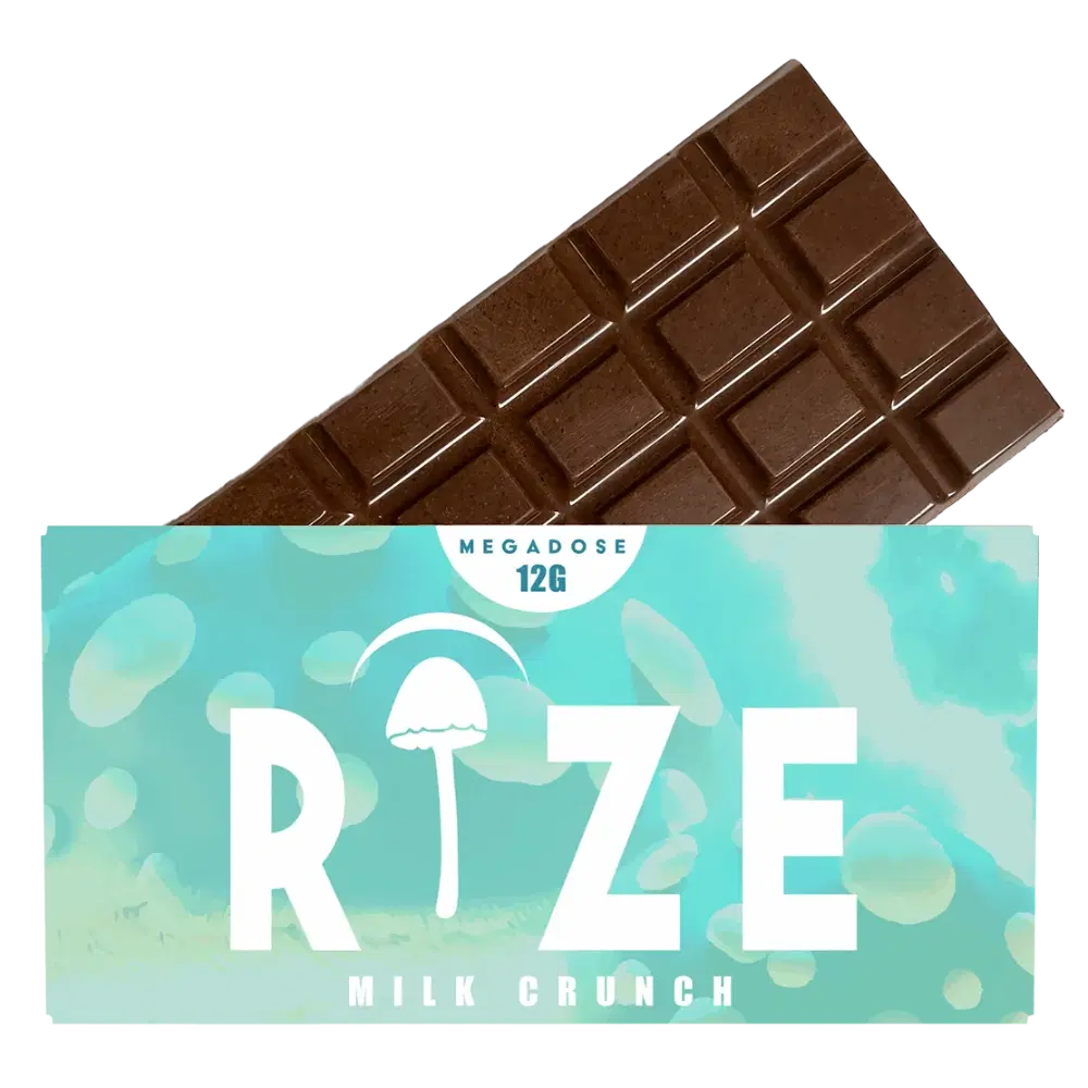 Rize | Milk Crunch Mushroom Chocolate Bar | Megasdose 12g Bar