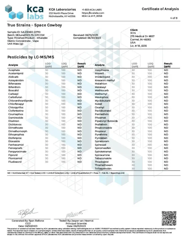 3CHI | True Strains THC Vape Pod – Space Cowboy | Hybrid – 2g Disposable Vape Pod