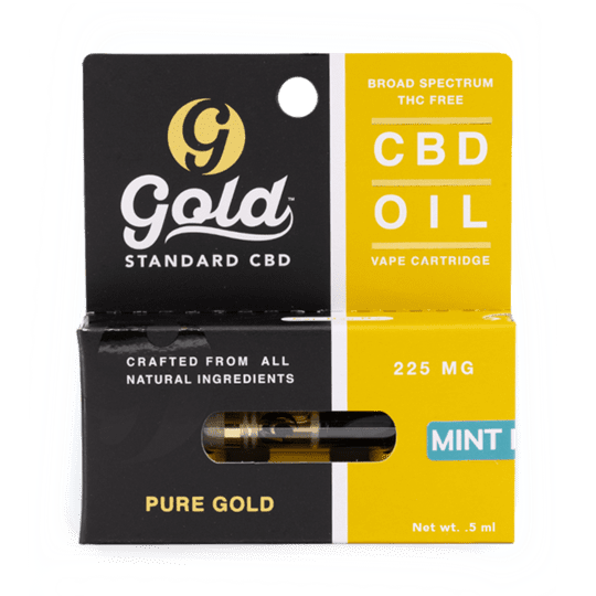 Gold Standard CBD 225 mg Mint Vape Cartridge: The Premium Choice for Relaxation and Wellness