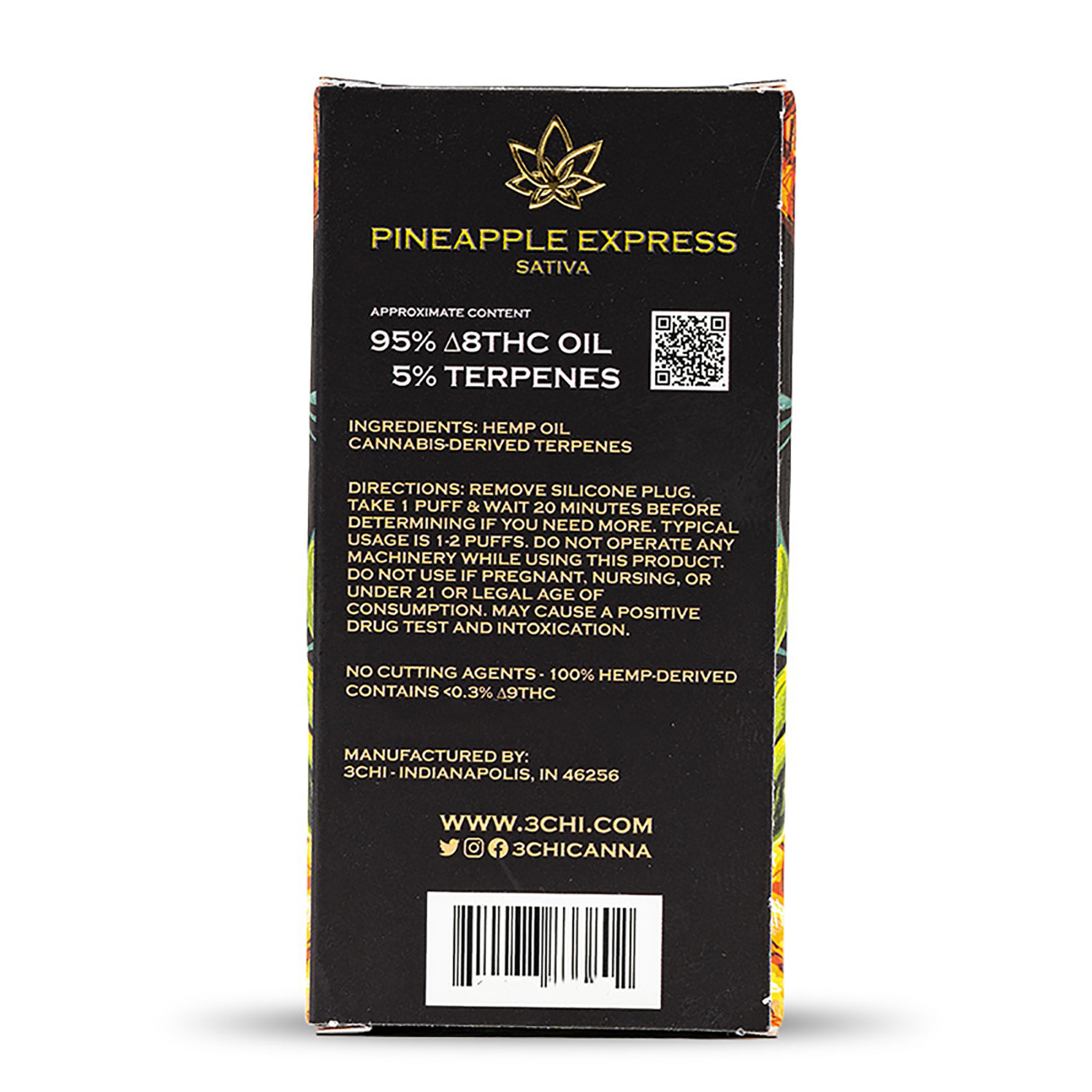 3Chi Delta-8-THC Disposable Vape Pen – Pineapple Express - Image 3