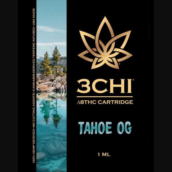 3Chi Tahoe OG Delta-8-THC Vape Cartridge with Cannabis-Derived Terpenes