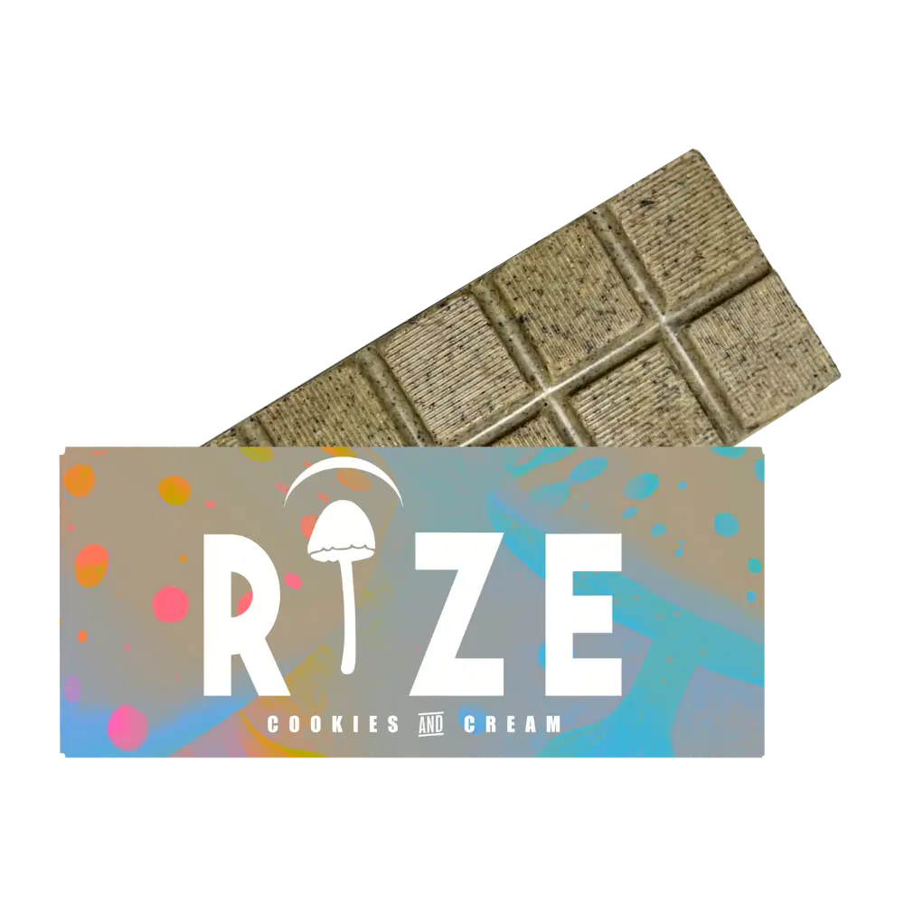 Rize | Cookies & Cream Mushroom Chocolate Bar | 5g Bar
