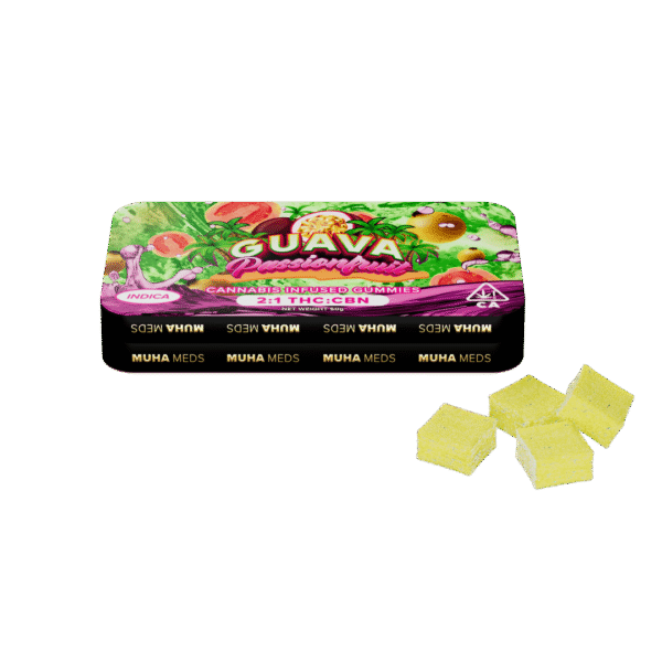 Guava Passion Fruit | Indica 2:1 THC:CBN Infused Gummies