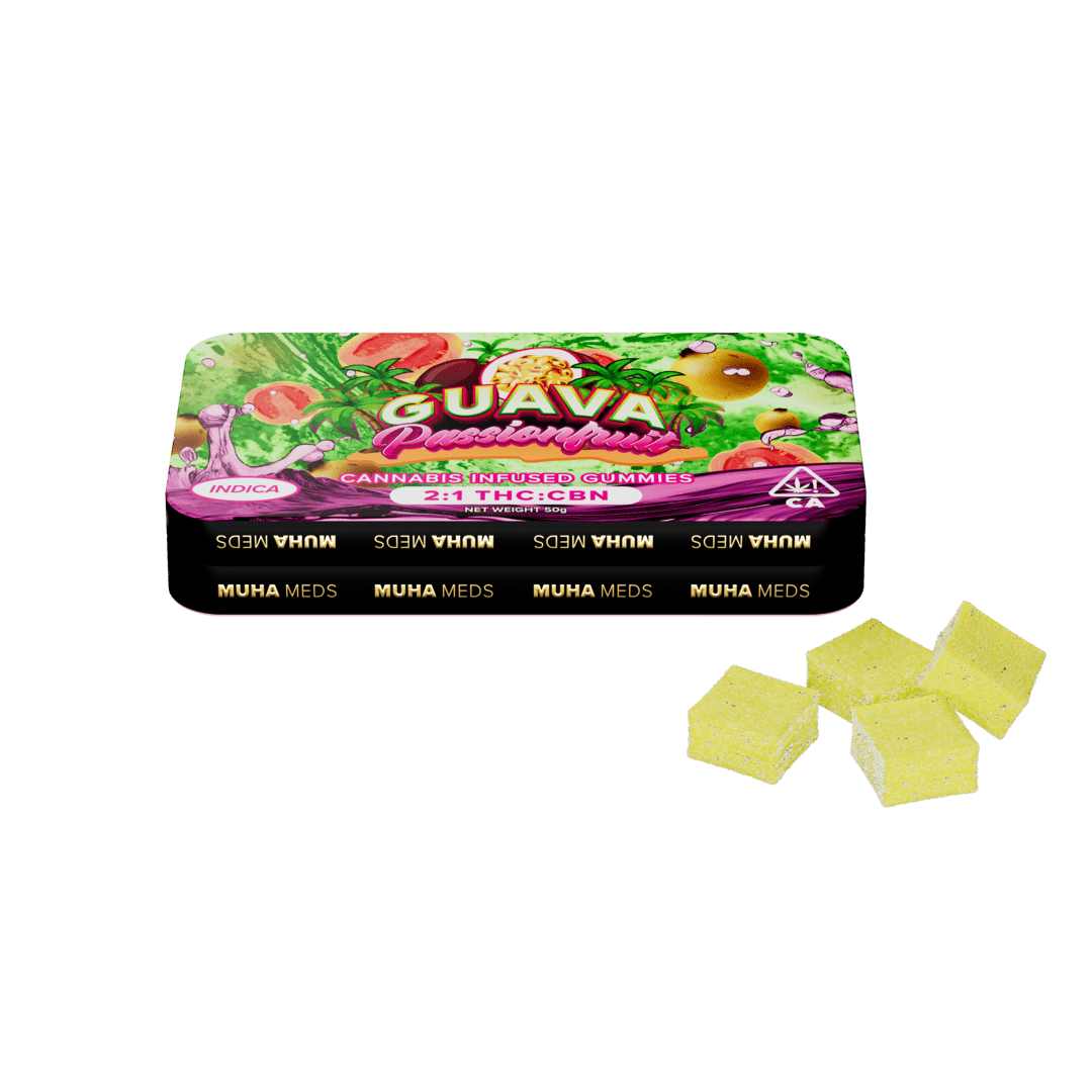 Guava Passion Fruit | Indica 2:1 THC:CBN Infused Gummies