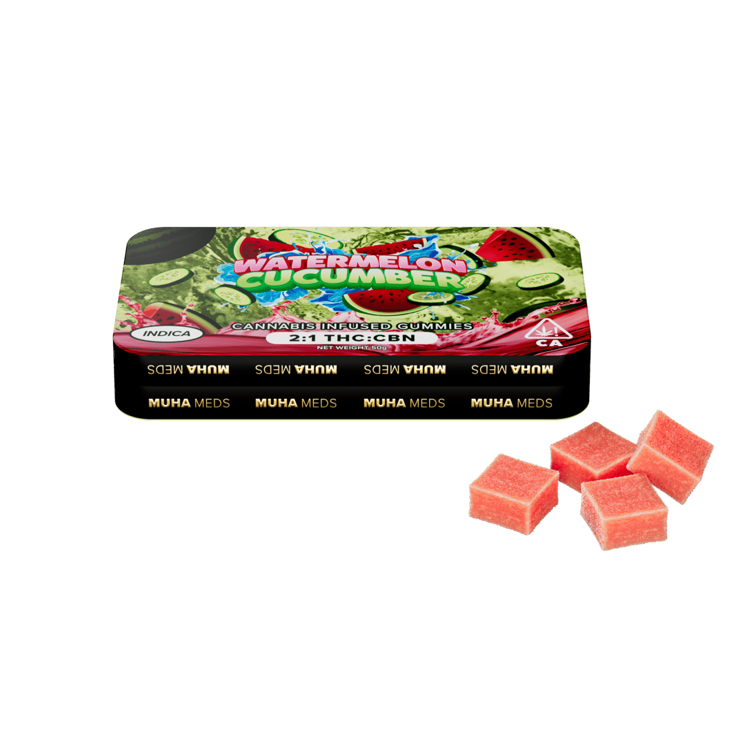 Watermelon Cucumber | Indica 2:1 THC:CBN Infused Gummies