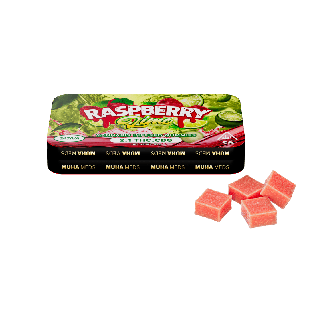Raspberry Lime | Sativa 2:1 THC:CBG Infused Gummies