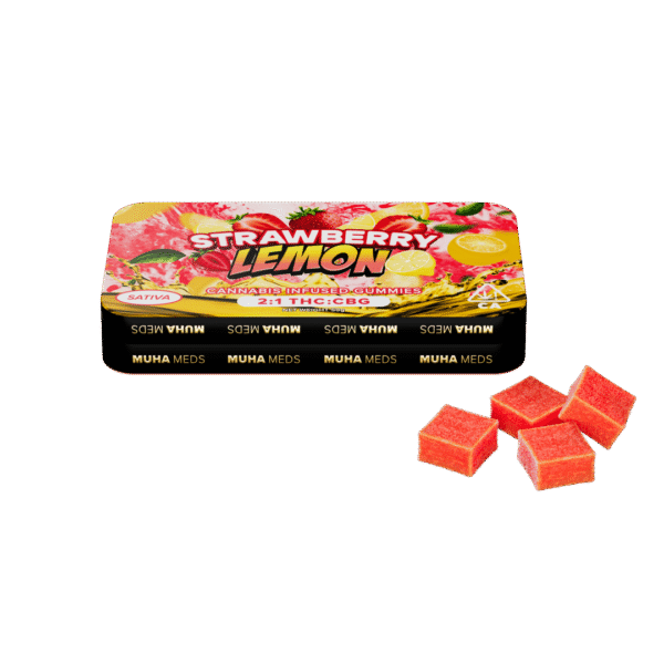 Strawberry Lemon Infused Gummies | 2:1 THC:CBG | Sativa