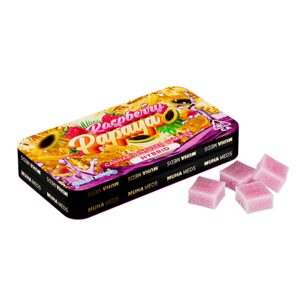 Raspberry Papaya | Hybrid Hash Rosin Infused Gummies