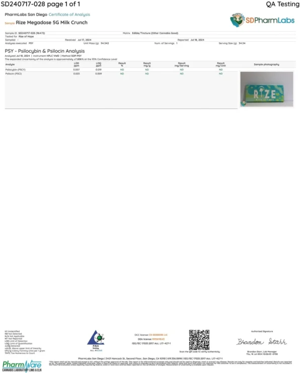 Rize | Milk Crunch Mushroom Chocolate Bar | 5g Bar