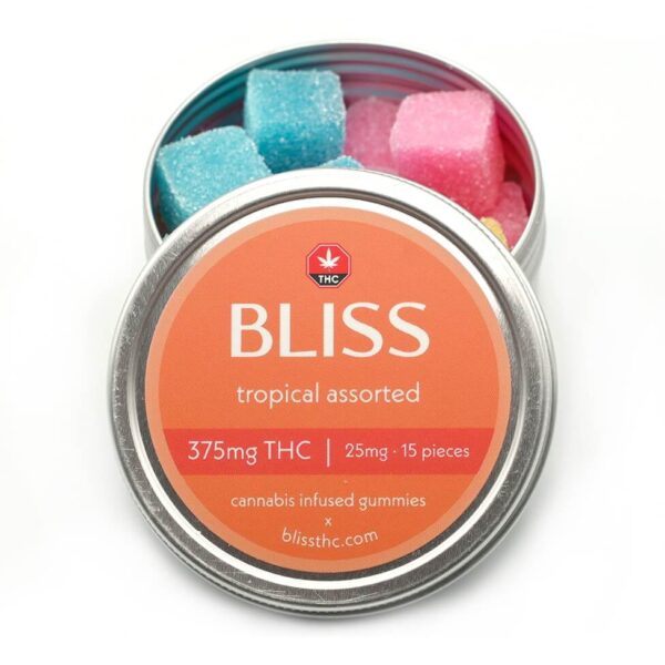 BLISS Edibles 375mg THC Tropical – A Burst of Exotic Flavors and Potency
