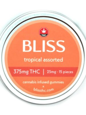 BLISS Edibles 375mg THC Tropical – A Burst of Exotic Flavors and Potency