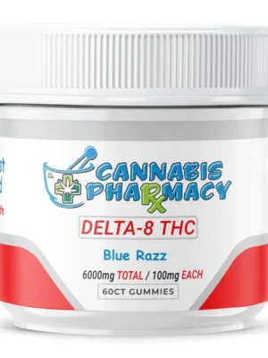 Elite Cannacy Delta-8 THC Gummies | 100mg – Blue Raspberry – 60ct