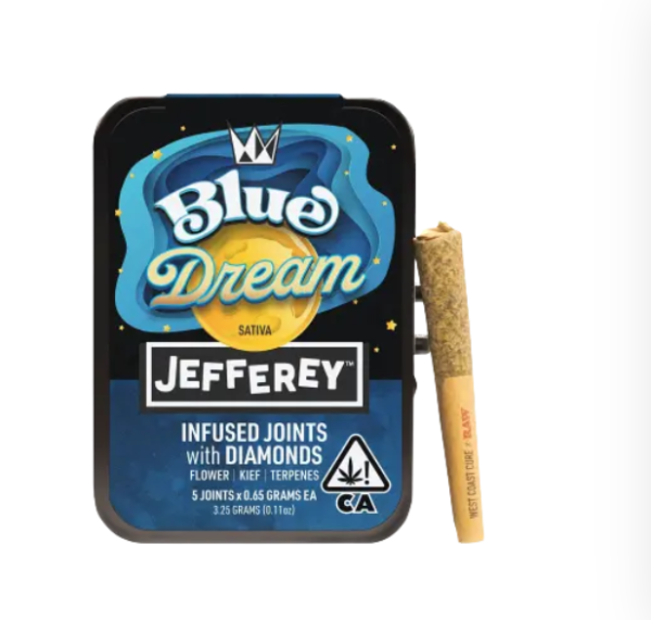 Blue Dream Jefferey Infused Joints 5 Pack by West Coast Cure