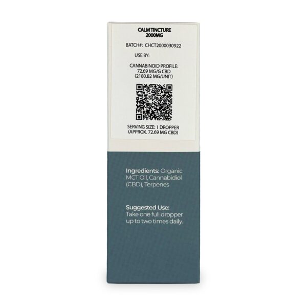 Canna Hemp Calm Tincture (2000 mg CBD) – A Potent Stress-Relief Solution