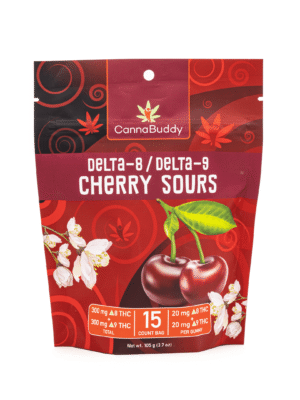 CannaBuddy Delta-8 / Delta-9 Cherry Sours – A Perfectly Balanced THC Treat