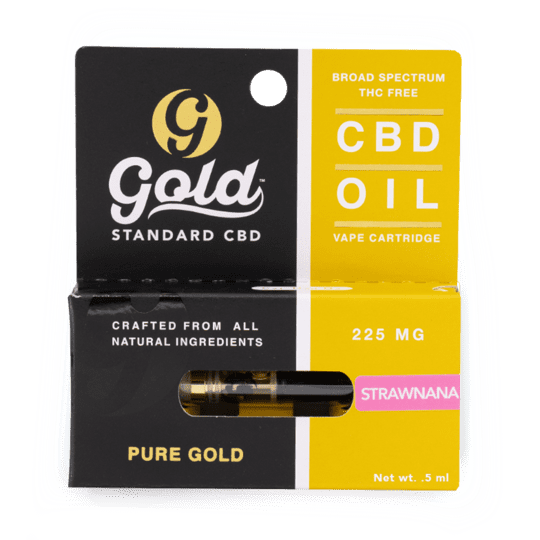 Gold Standard CBD 225 mg Strawnana Vape Cartridge: A Deliciously Smooth and Effective CBD Experience