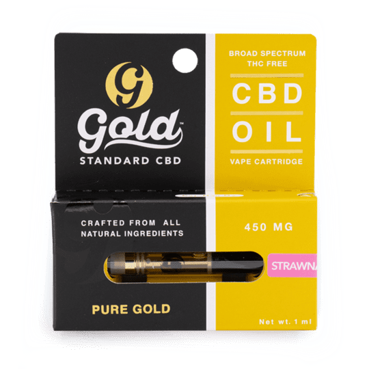 Gold Standard CBD 450 mg Strawnana Vape Cartridge: A Sweet and Potent CBD Experience