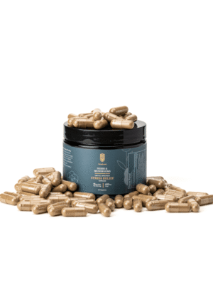Hemplucid Herbs & Mushrooms Stress Stacks CBD Capsules (450 mg Total CBD + 45 mg Total Delta‑9‑THC)