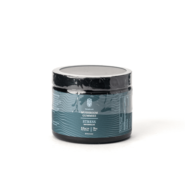 Hemplucid Stress Mushroom Gummies – Watermelon (750 mg Total CBD + 75 mg Total Delta‑9‑THC)