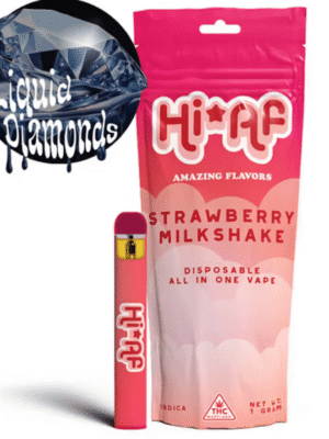 Hi.AF-Strawberry-Milkshake-–-Disposable-Vape.png 1g AF Strawberry Milkshake – Disposable Vape: A Creamy, Flavorful Journey in Every Puff