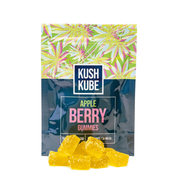 Kush Kube Delta-9 + CBD Gummies – Apple Berry: The Perfect Balance of Relaxation & Euphoria