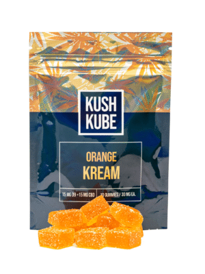 Kush Kube Delta-9 + CBD Gummies – Orange Kream: A Delicious & Balanced Cannabis Treat