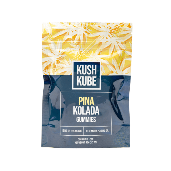 Kush Kube Delta-9 + CBD Gummies – Pina Kolada: A Tropical Fusion of Euphoria & Relaxation
