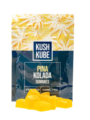 Kush Kube Delta-9 + CBD Gummies – Pina Kolada: A Tropical Fusion of Euphoria & Relaxation