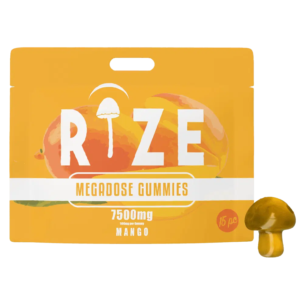 Rize | Mango Mushroom Gummies | Megadose 7500mg – 15ct