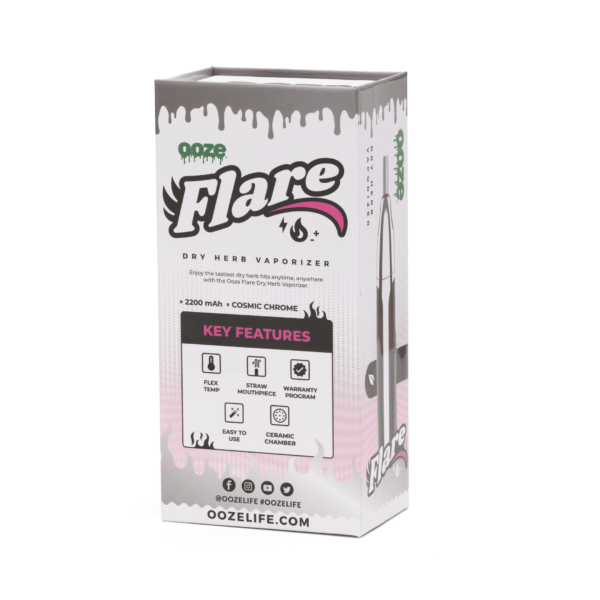 Ooze Flare Dry Herb Vaporizer – Chrome