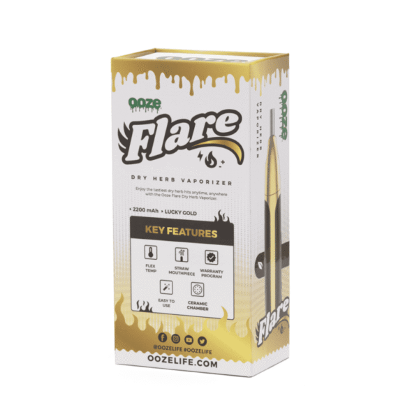 Ooze Flare Dry Herb Vaporizer – Gold