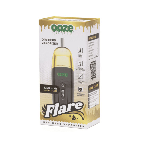 Ooze Flare Dry Herb Vaporizer – Gold