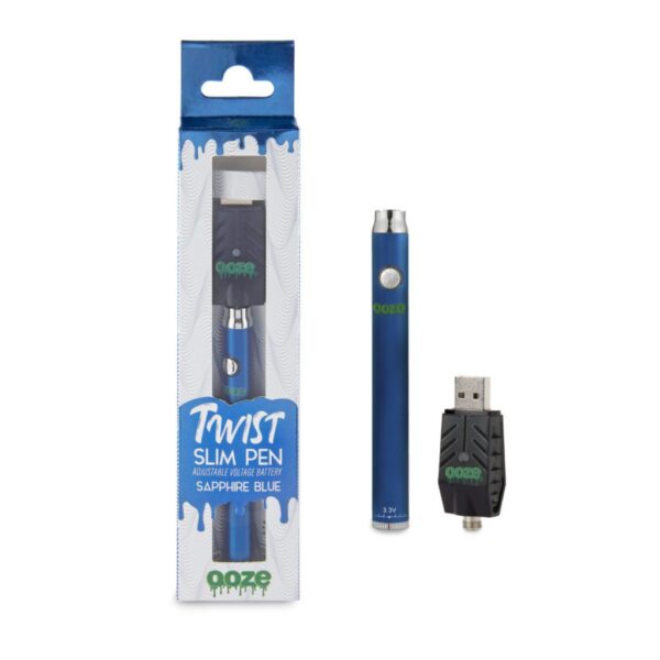 Ooze Slim Twist Pen Vape Battery – Blue