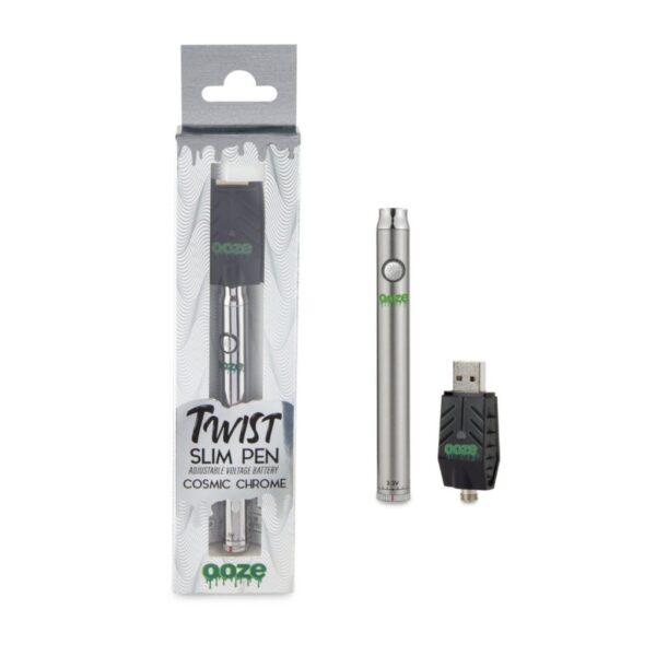Ooze Slim Twist Pen Vape Battery – Chrome: The Ultimate Vaping Powerhouse