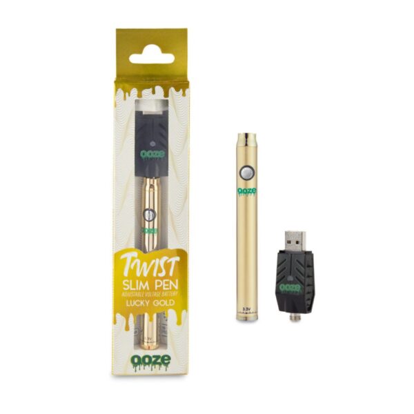 Ooze Slim Twist Pen Vape Battery – Gold: The Ultimate Vaping Luxury