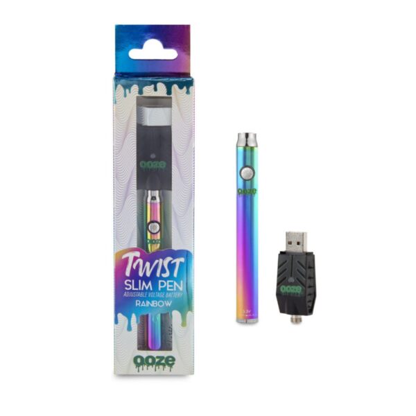 Ooze Slim Twist Pen Vape Battery – Rainbow: A Vivid Vaping Experience