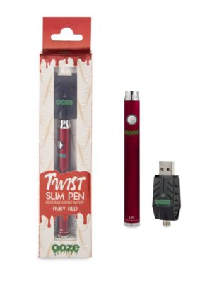 Ooze Slim Twist Pen Vape Battery – Red: Power, Passion, and Performance