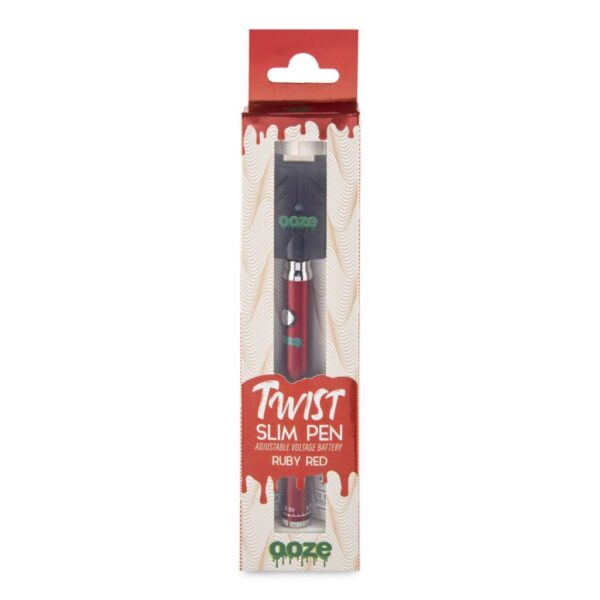 Ooze Slim Twist Pen Vape Battery – Red: Power, Passion, and Performance