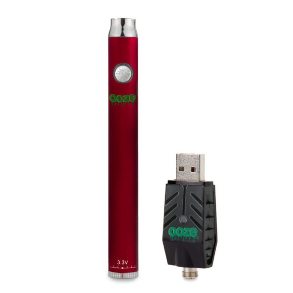 Ooze Slim Twist Pen Vape Battery – Red: Power, Passion, and Performance