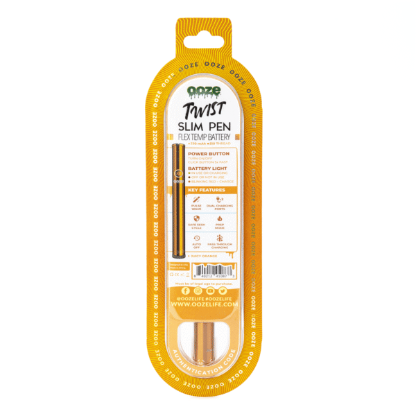 Ooze Slim Twist Pen 2.0 Vape Battery – Juicy Orange