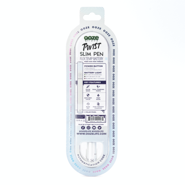 Ooze Slim Twist Pen 2.0 Vape Battery – Polar Pearl