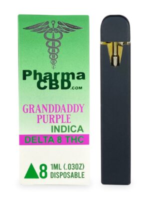 PharmaCBD Granddaddy Purple Delta-8-THC Disposable Vape Pen