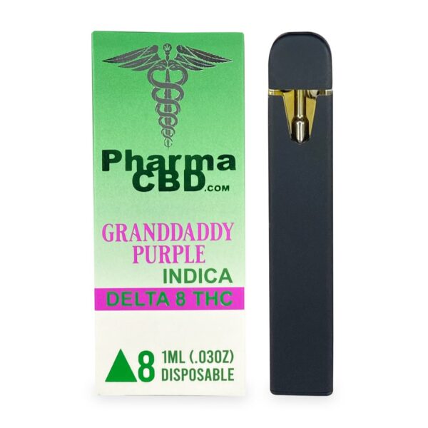 PharmaCBD Granddaddy Purple Delta-8-THC Disposable Vape Pen