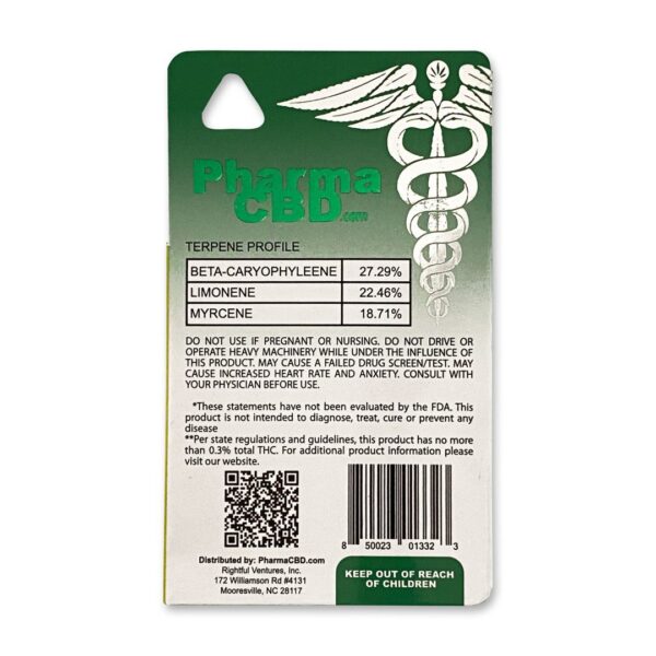 PharmaCBD Sour Diesel Delta-8-THC Vape Cartridge – A Sativa Powerhouse for Energy & Focus