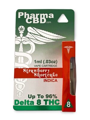 PharmaCBD Strawberry Shortcake Delta-8-THC Vape Cartridge – A Sweet & Uplifting Experience