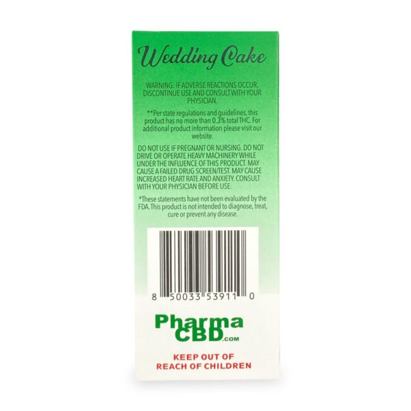 PharmaCBD Wedding Cake Delta-8-THC Disposable Vape Pen – Experience Relaxation and Euphoria