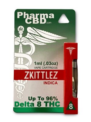 PharmaCBD Zkittlez Delta-8-THC Vape Cartridge – A Flavorful and Euphoric Experience